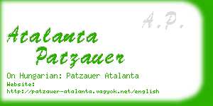 atalanta patzauer business card